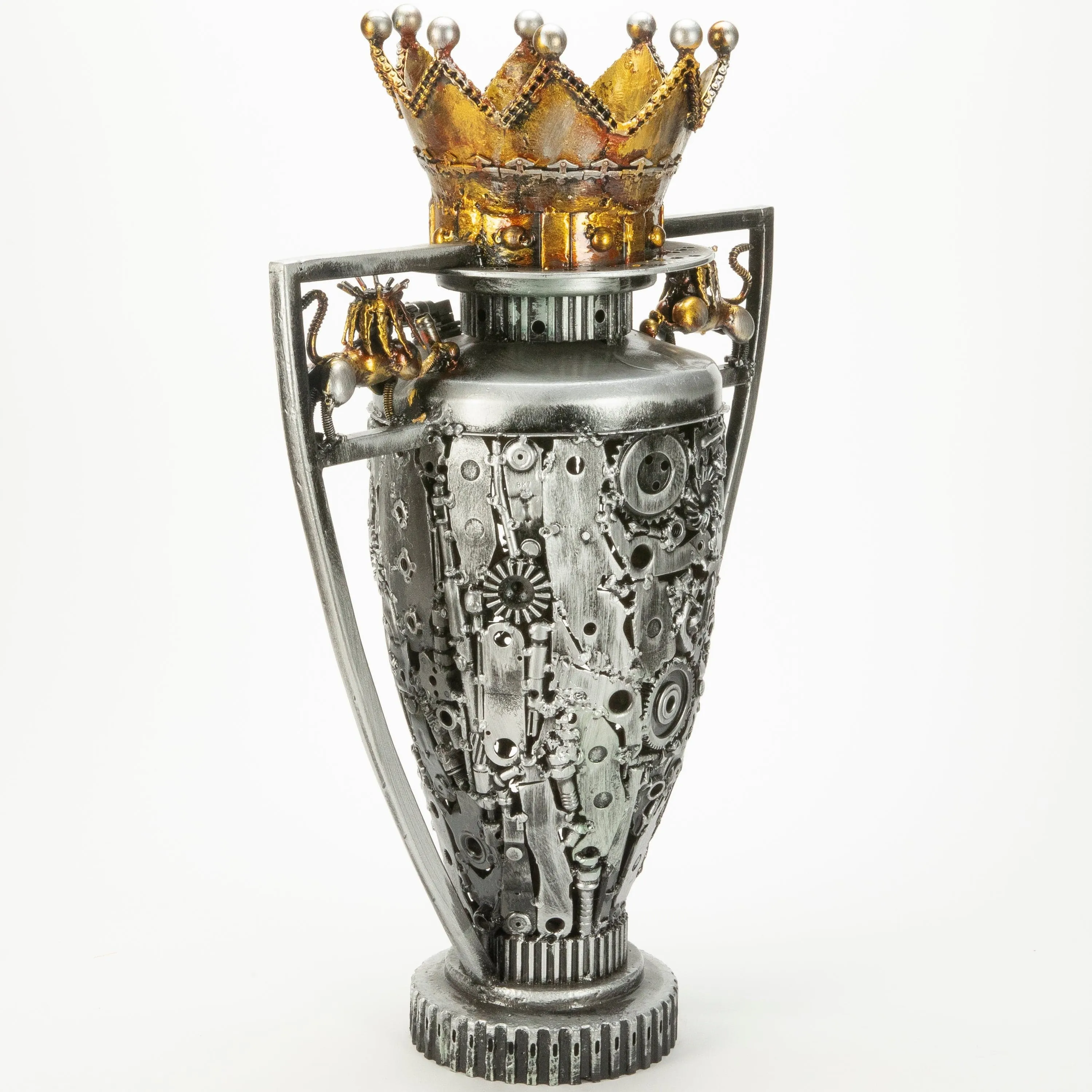 24" Premier League Trophy Inspired Recycled Metal Art Sculpture