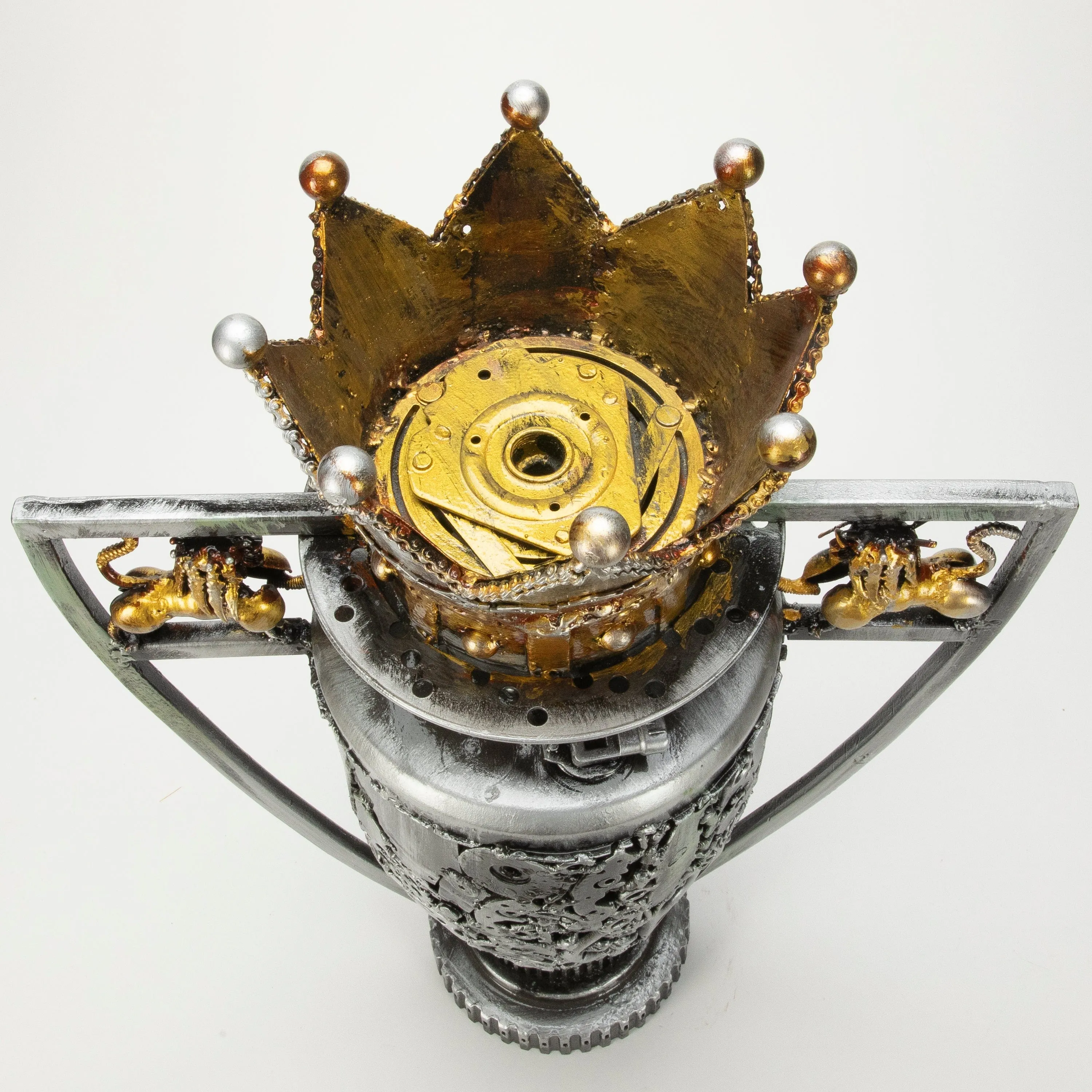 24" Premier League Trophy Inspired Recycled Metal Art Sculpture