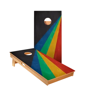 Angled Stripes Star Cornhole Boards