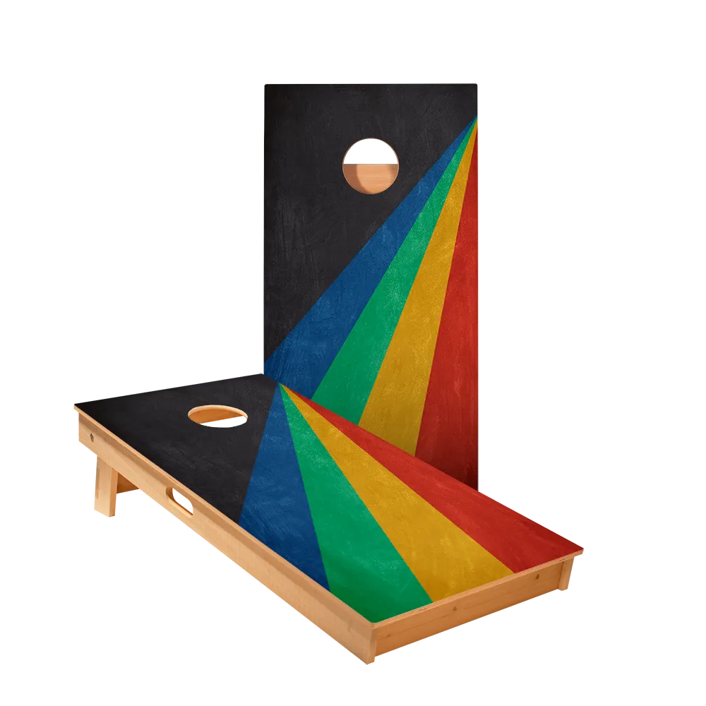 Angled Stripes Star Cornhole Boards