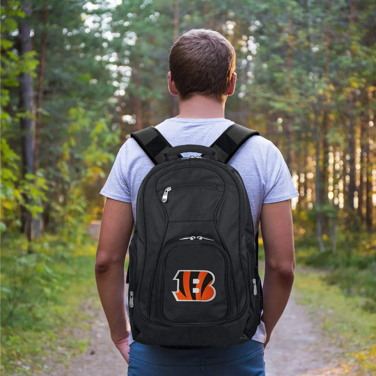 Bengals Backpack | Cincinnati Bengals Laptop Backpack- Black