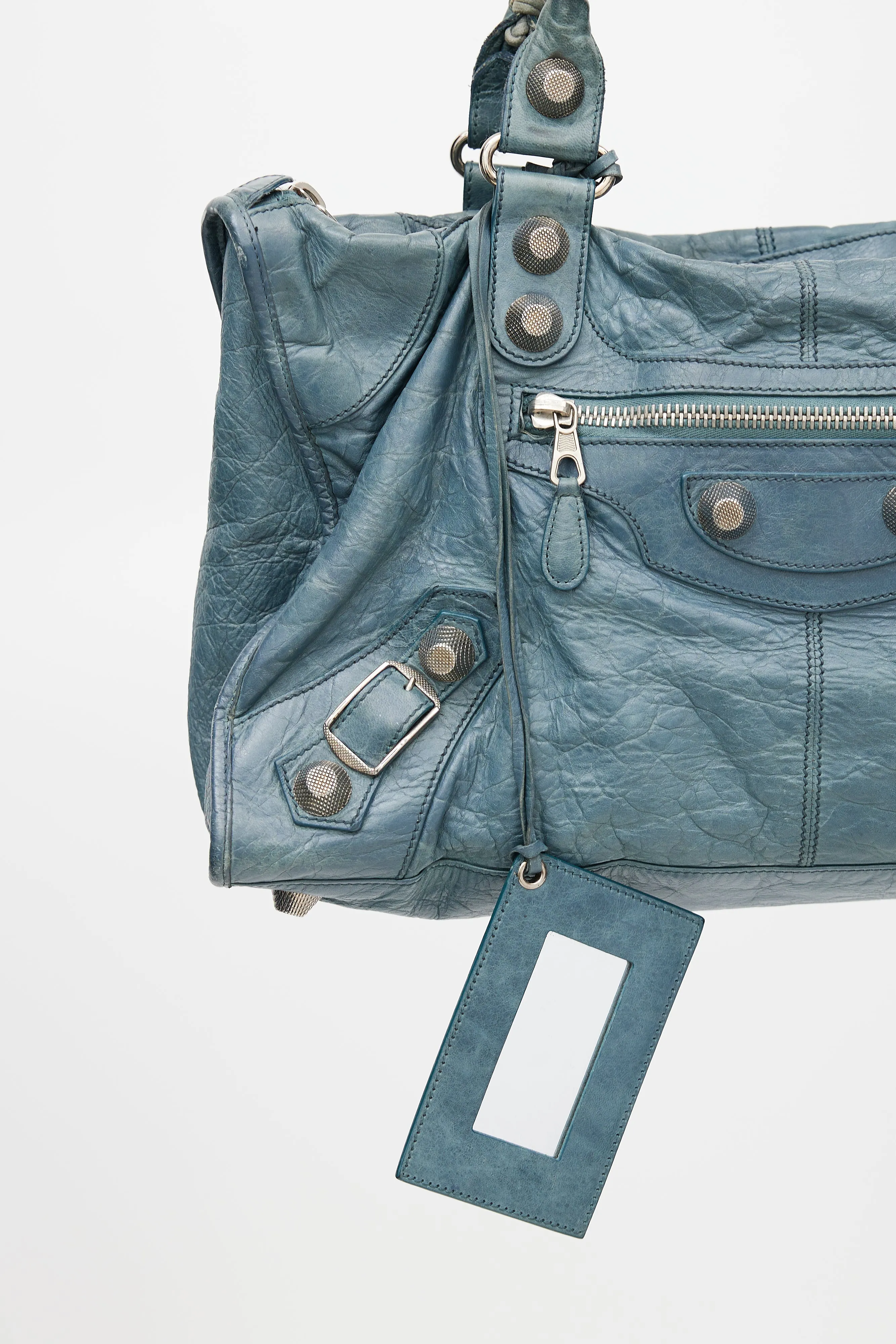 Blue Motocross Work Leather Bag