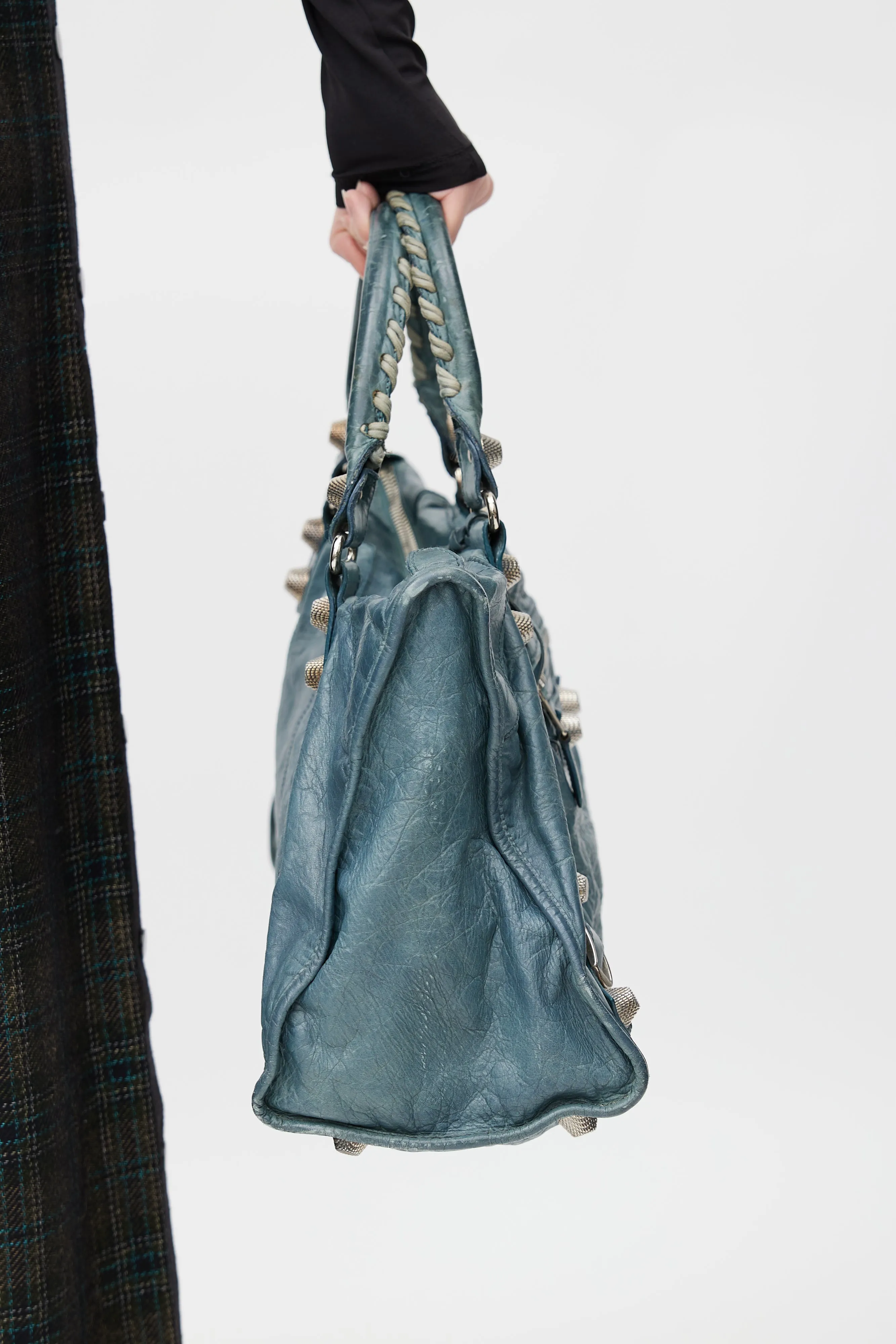 Blue Motocross Work Leather Bag