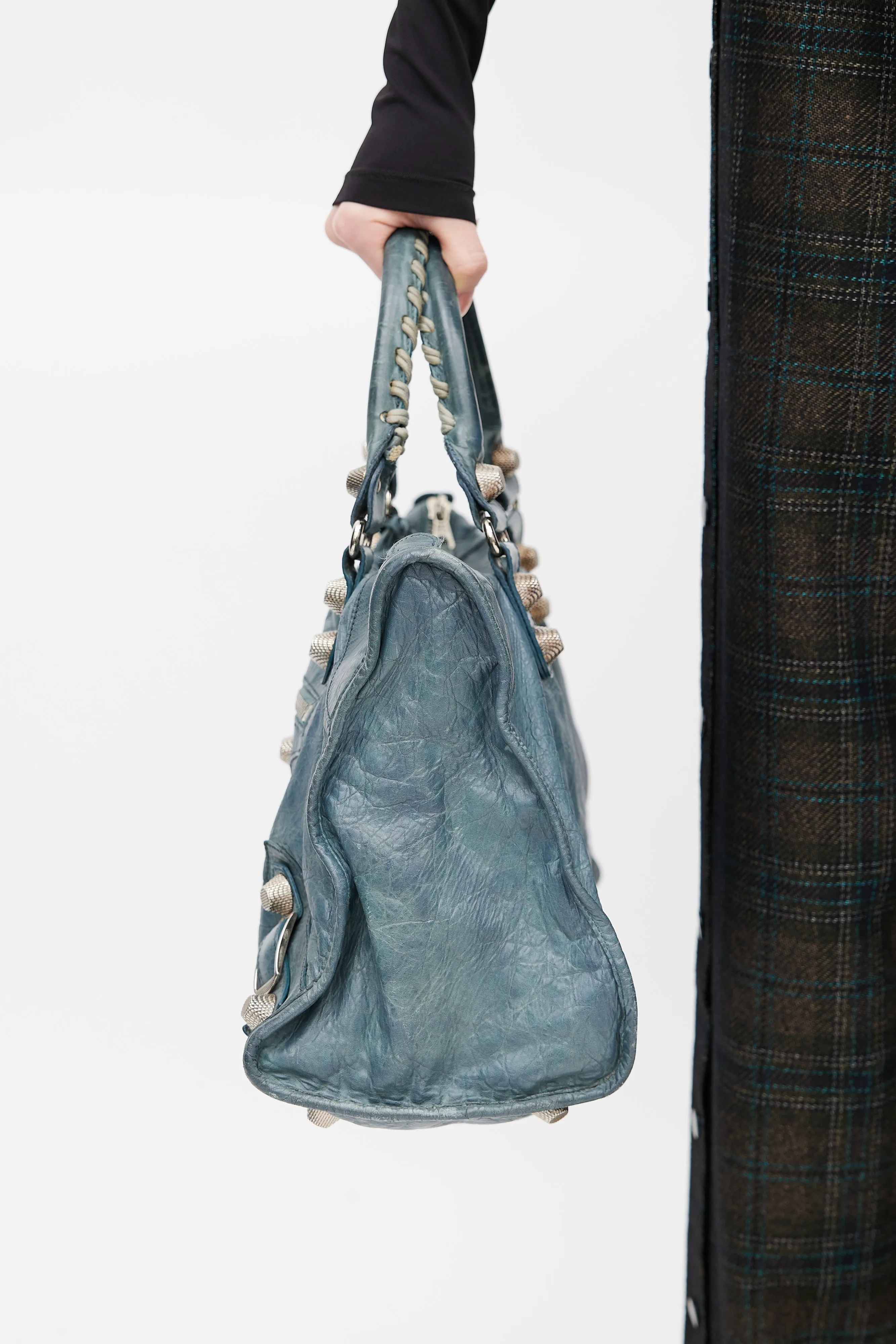 Blue Motocross Work Leather Bag