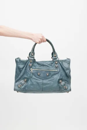 Blue Motocross Work Leather Bag