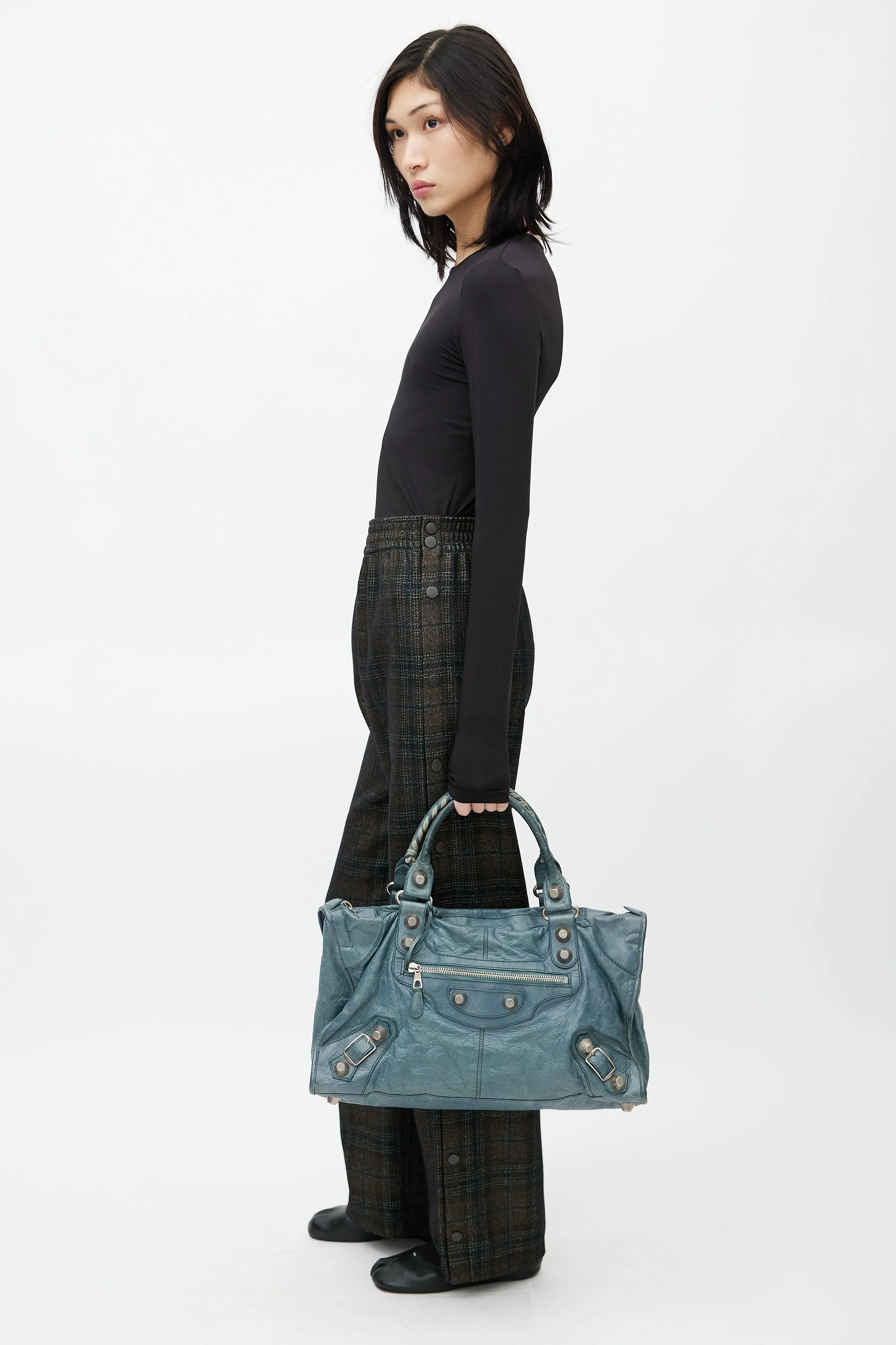 Blue Motocross Work Leather Bag