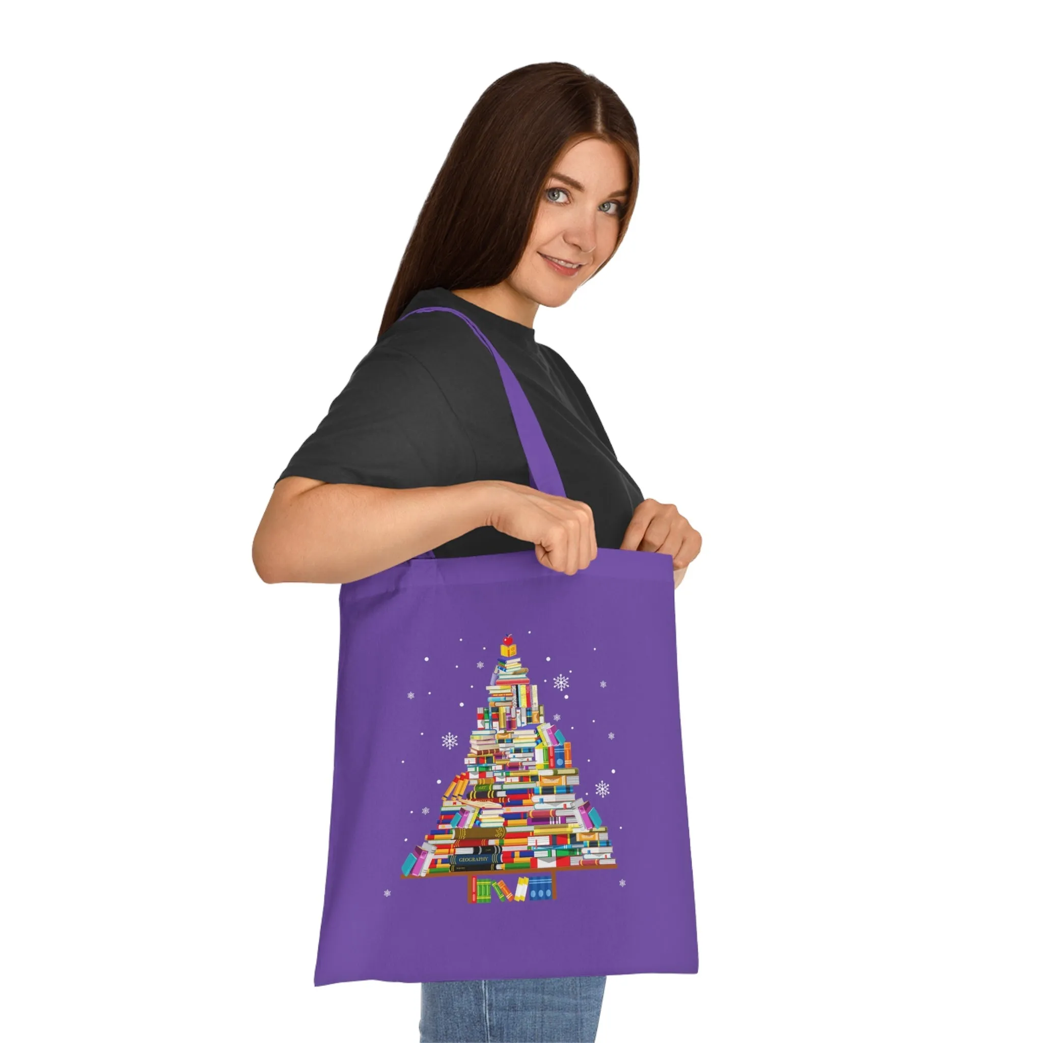Books Christmas Tree Tote Bag