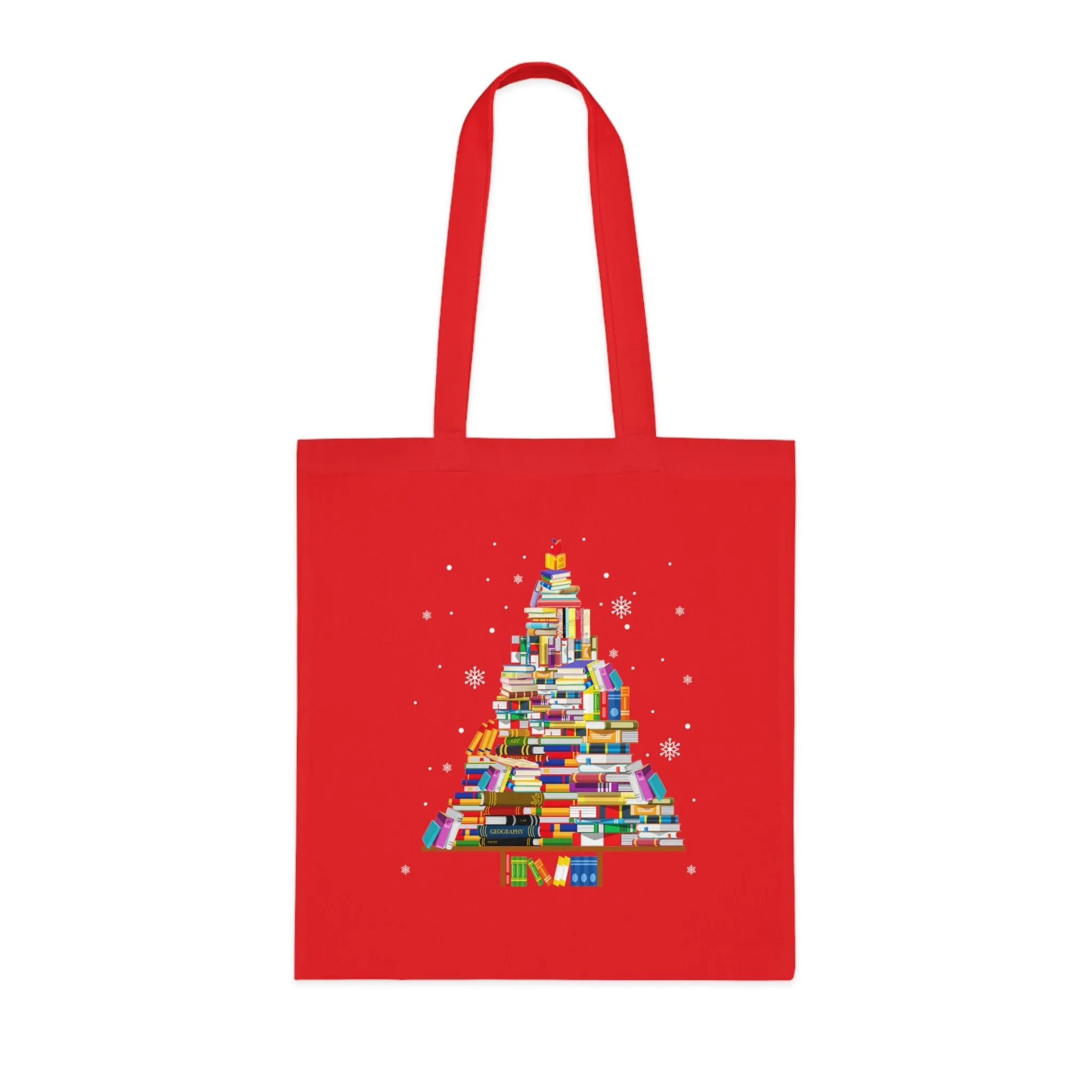 Books Christmas Tree Tote Bag