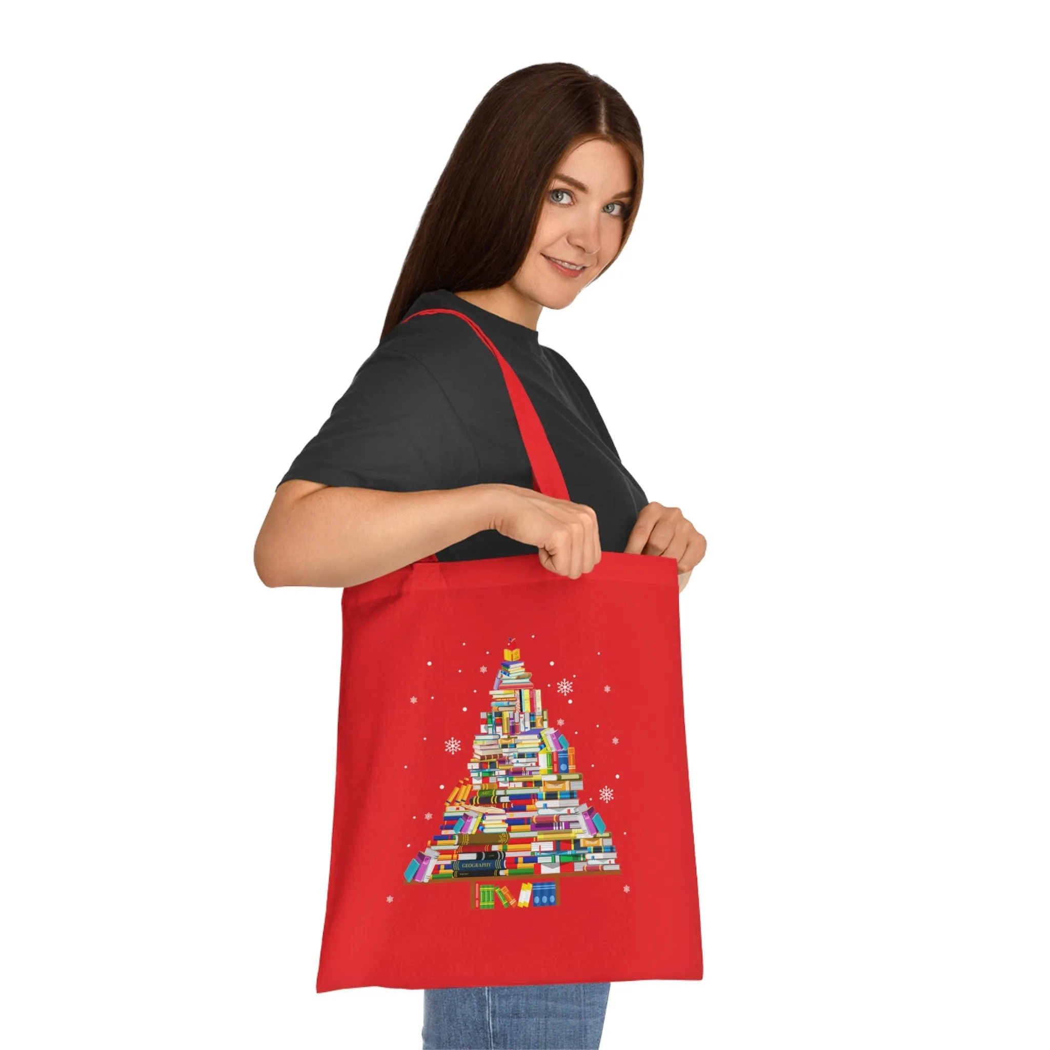 Books Christmas Tree Tote Bag