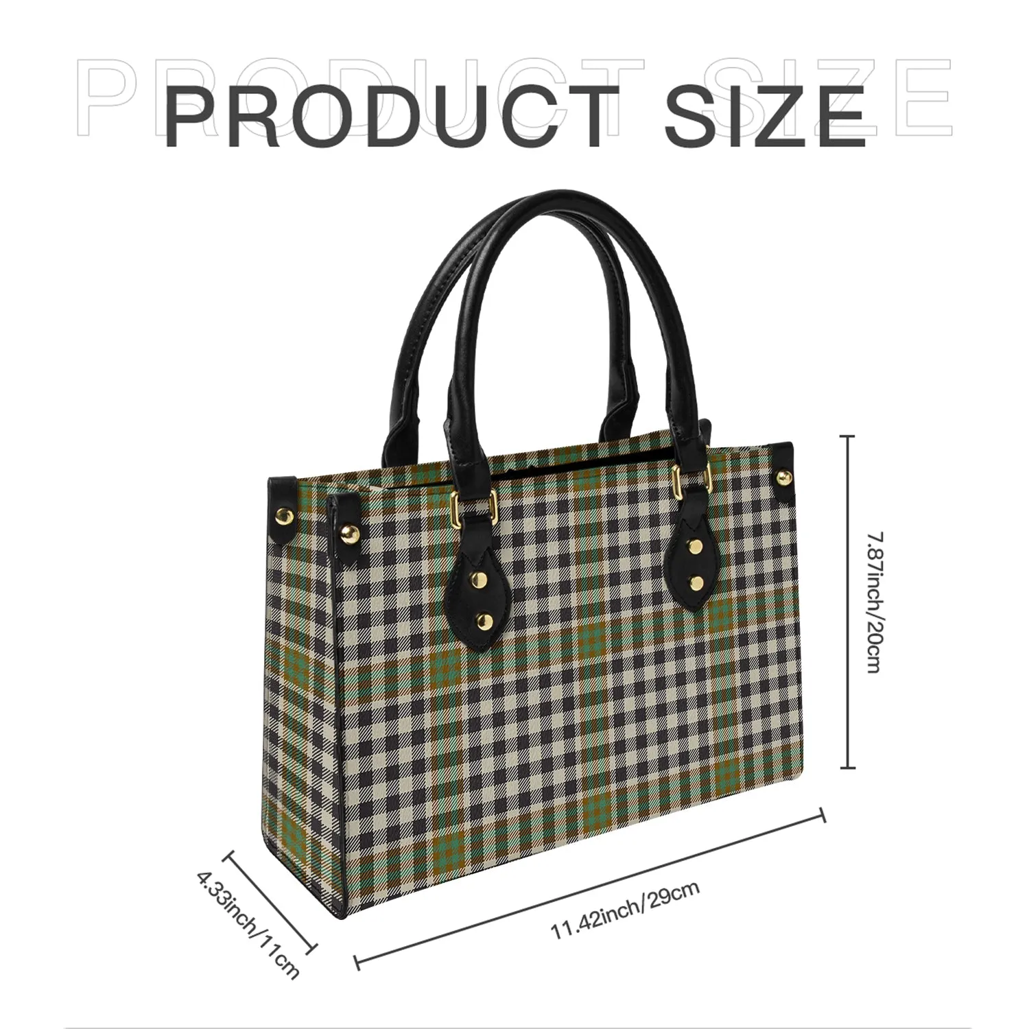 Burns Check Tartan Leather Bag