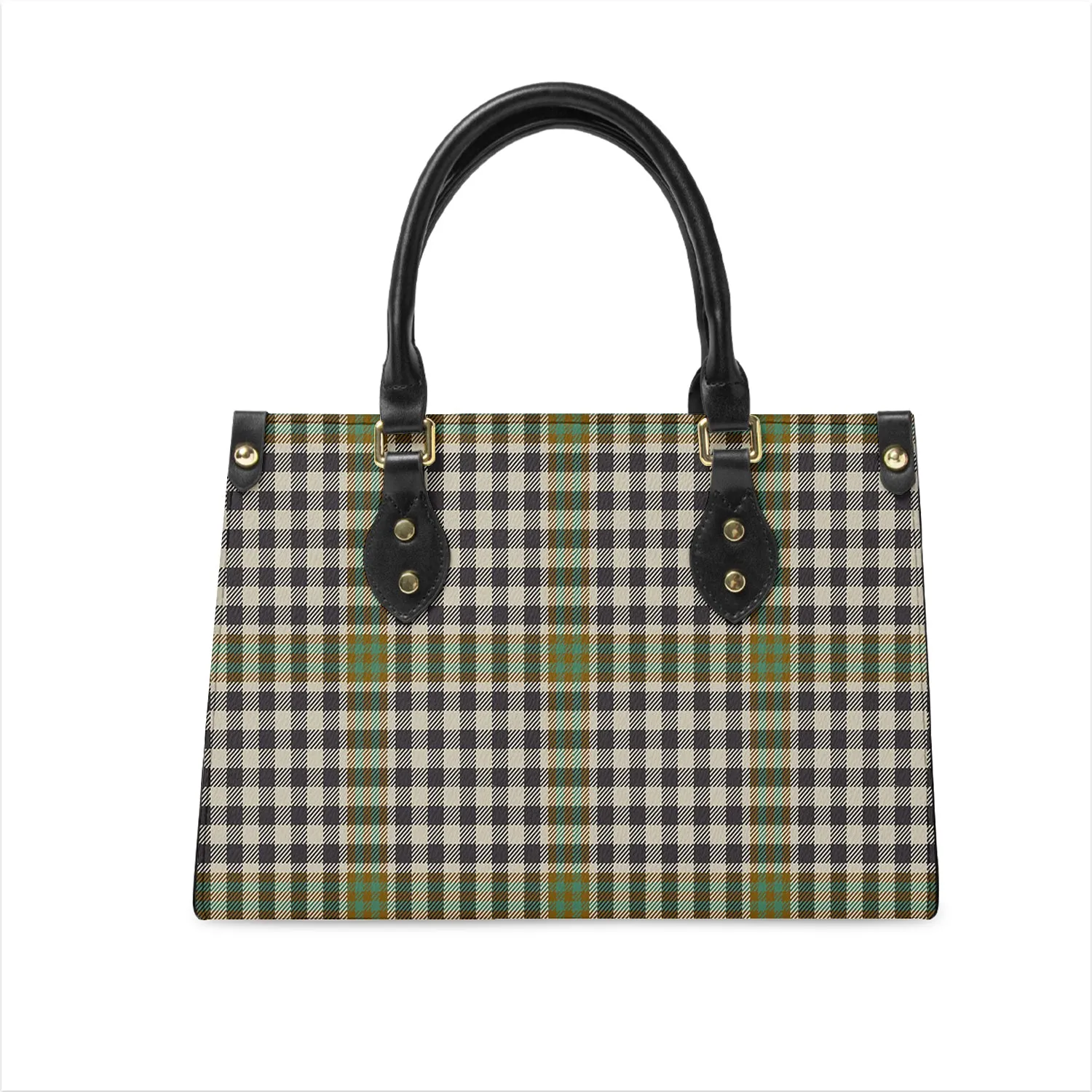 Burns Check Tartan Leather Bag