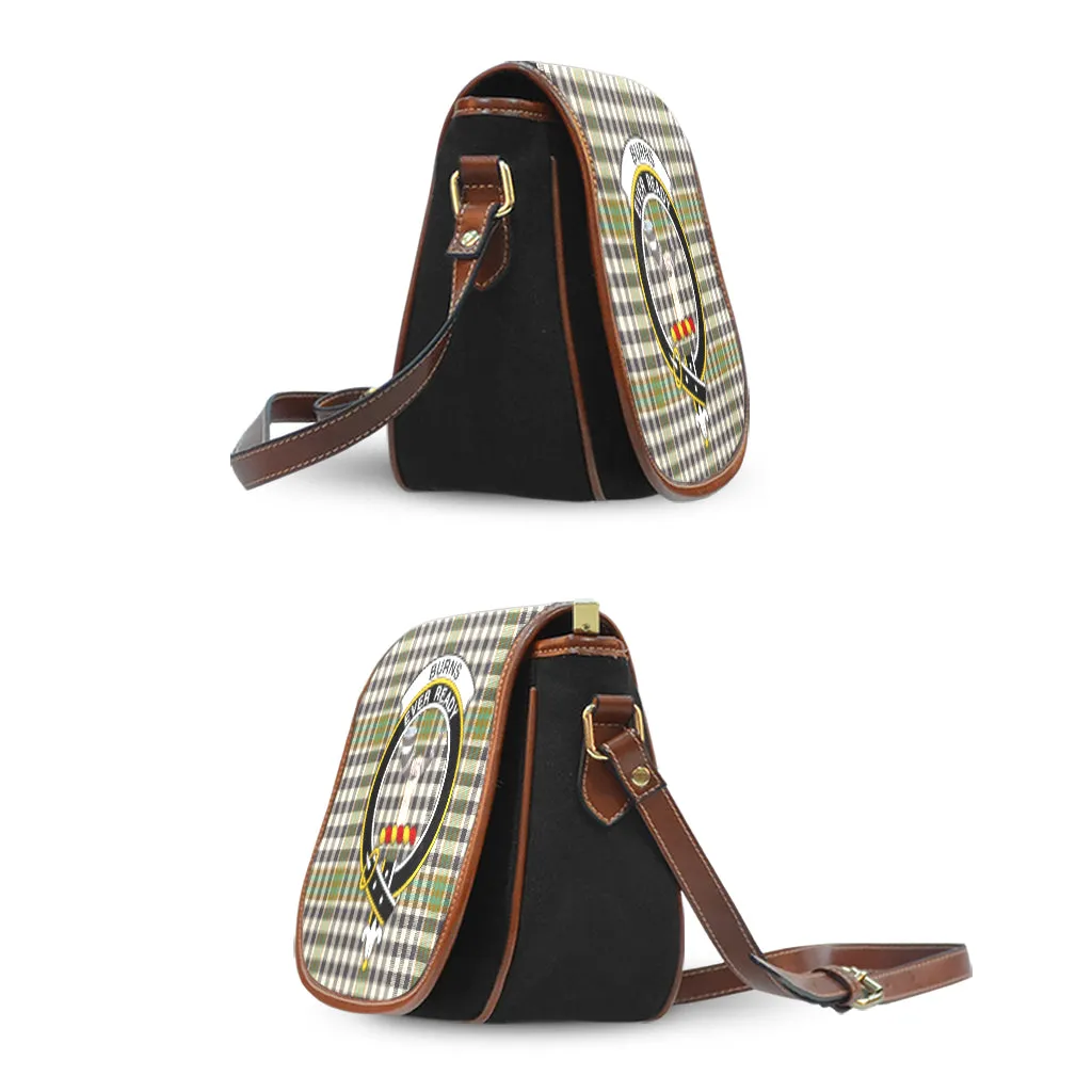 Burns Check Tartan Saddle Bag with Family Crest
