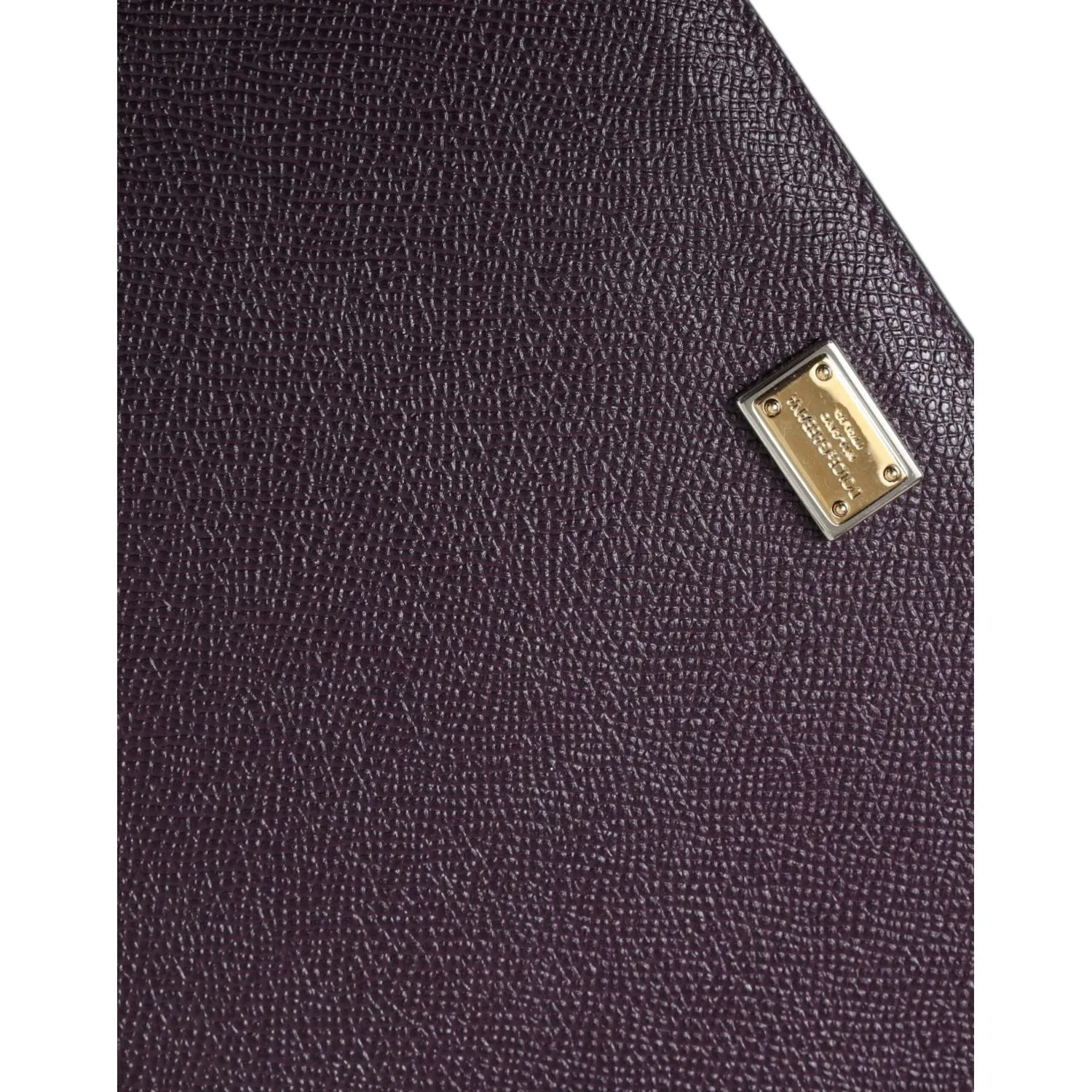 Dolce & Gabbana Elegant Leather Tablet Pouch in Rich Brown