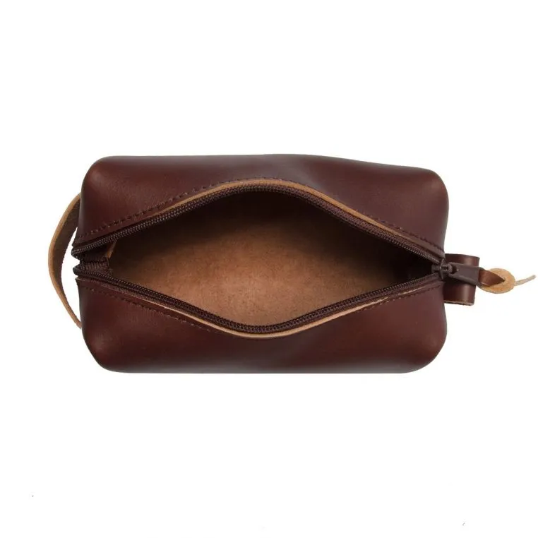 Duluth Pack Small Leather Travel Kit Bag