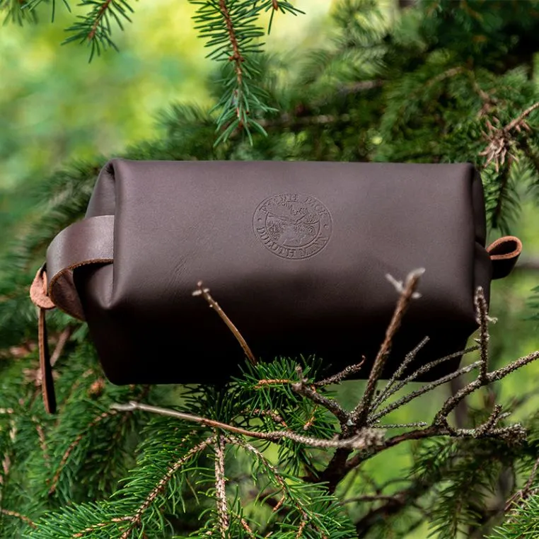 Duluth Pack Small Leather Travel Kit Bag