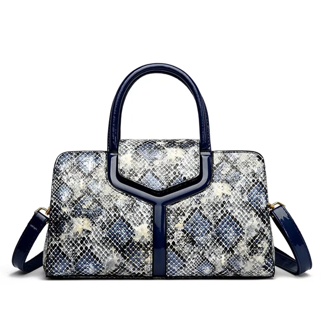 GlamTrend Alligator Pattern Handbag