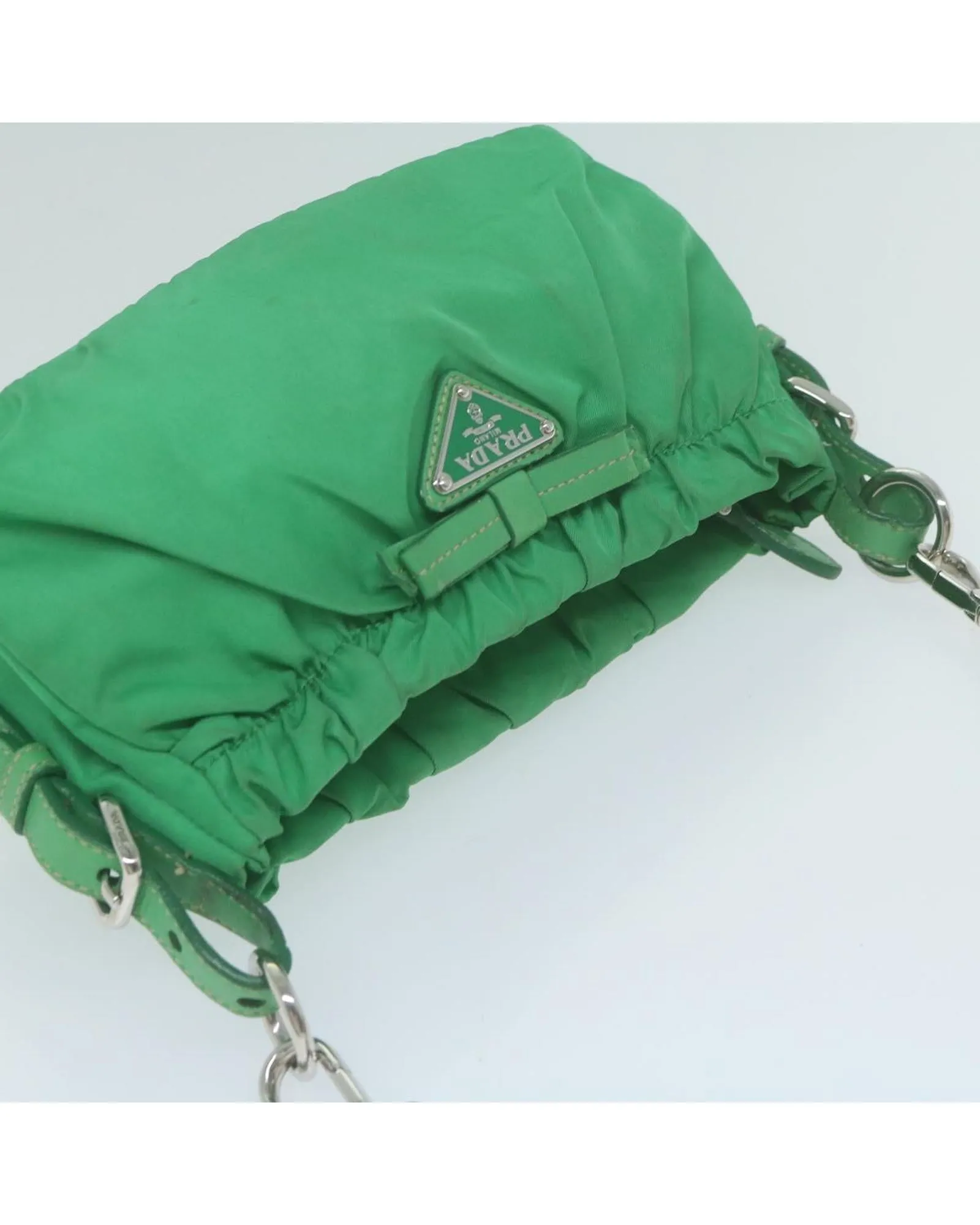 Green Nylon Shoulder Bag by Prada