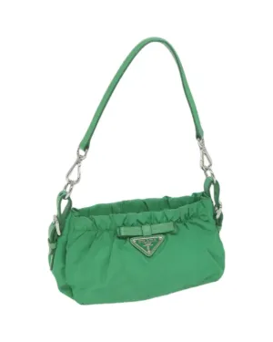 Green Nylon Shoulder Bag by Prada