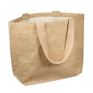 Large Size Burlap Jute Beach Tote Bags, Everyday Shopping Totes