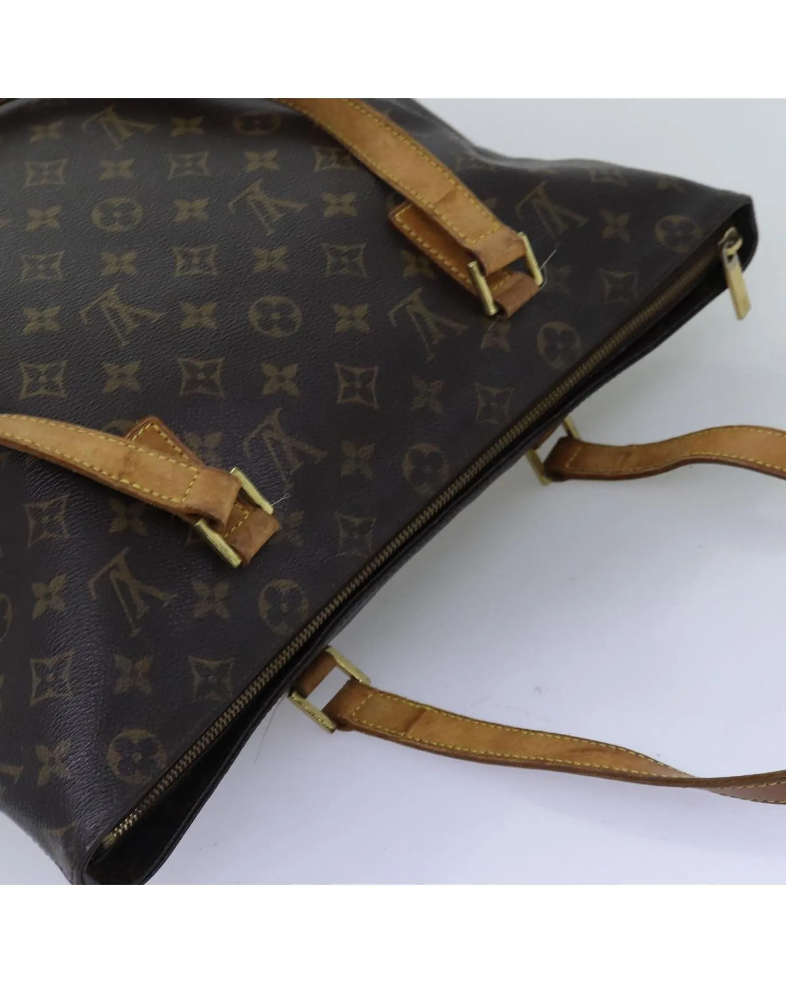 LOUIS VUITTON Lockme II Monogram Canvas Tote Bag Brown