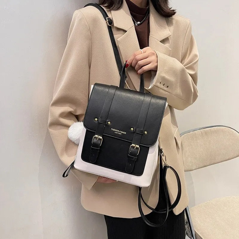 Sohiwoo Designer Leather Travel Backpack