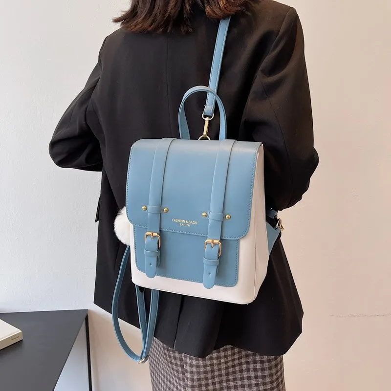 Sohiwoo Designer Leather Travel Backpack
