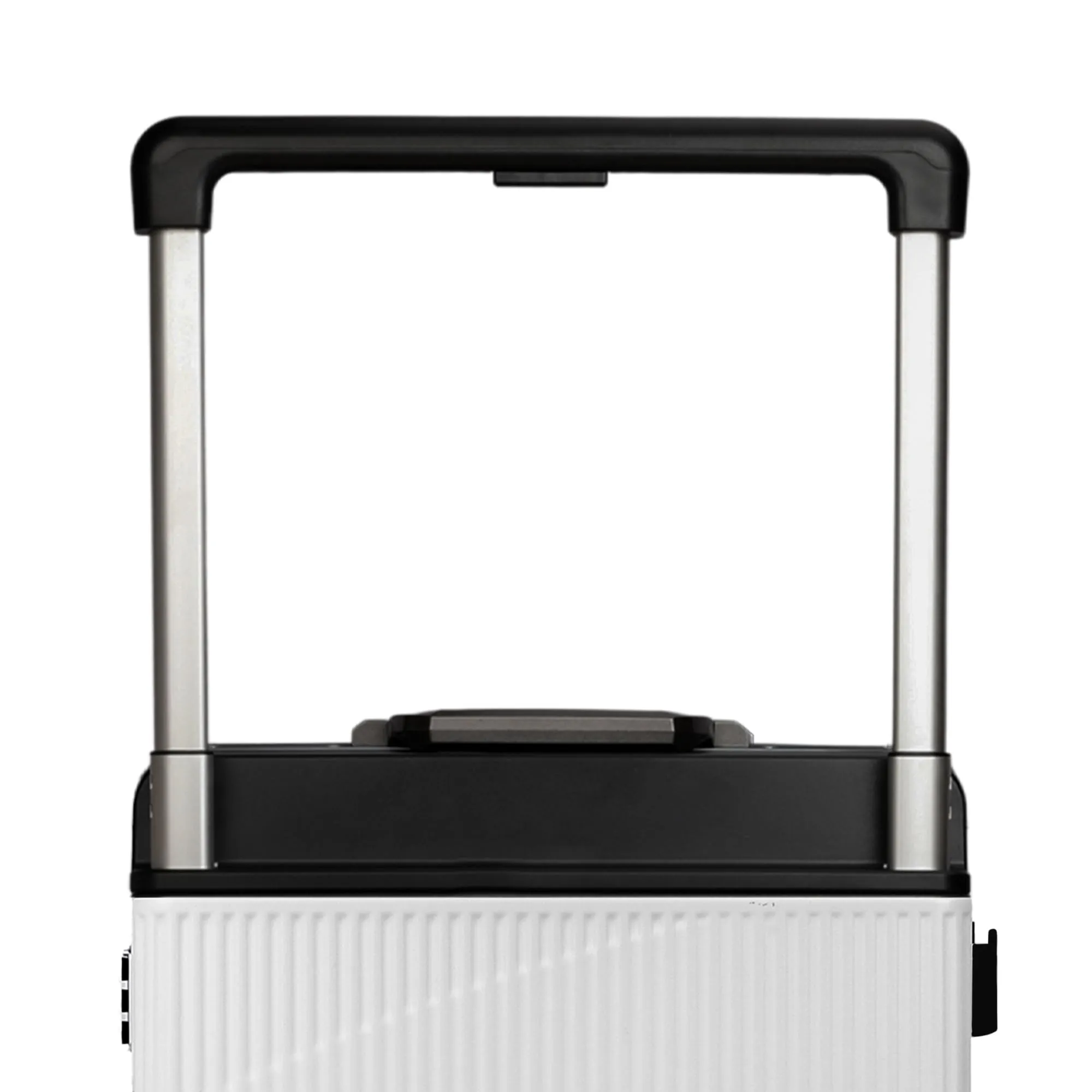 THE CLOWNFISH Polyester Aeroglide Series Spinner Hard Shell Trolley Bags For Travel|Suitcase For Travel|Cabin 8 Wheels Trolley Bags Luggage Bags|Polycarbonate|41 Litres|Metallic White,60 Cm,Large