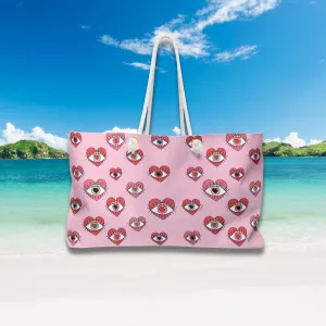 The Eyes R Pink Beach Bag