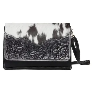 Valencia | Cowhide Rectangular Flap Bag with Tooling