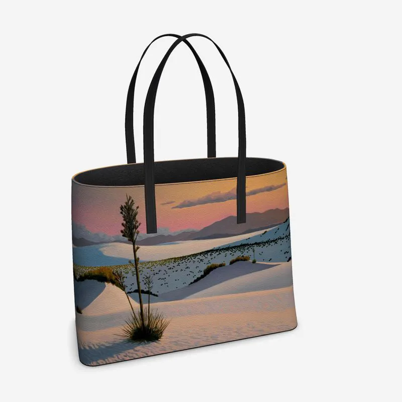 White Sands Dawn Leather Tote (Textured)