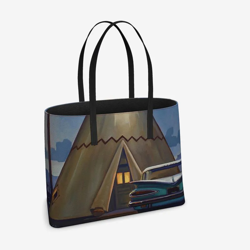 WigWam Nocturne Leather Tote (Textured)