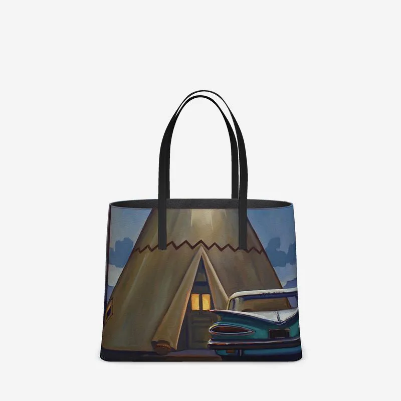 WigWam Nocturne Leather Tote (Textured)